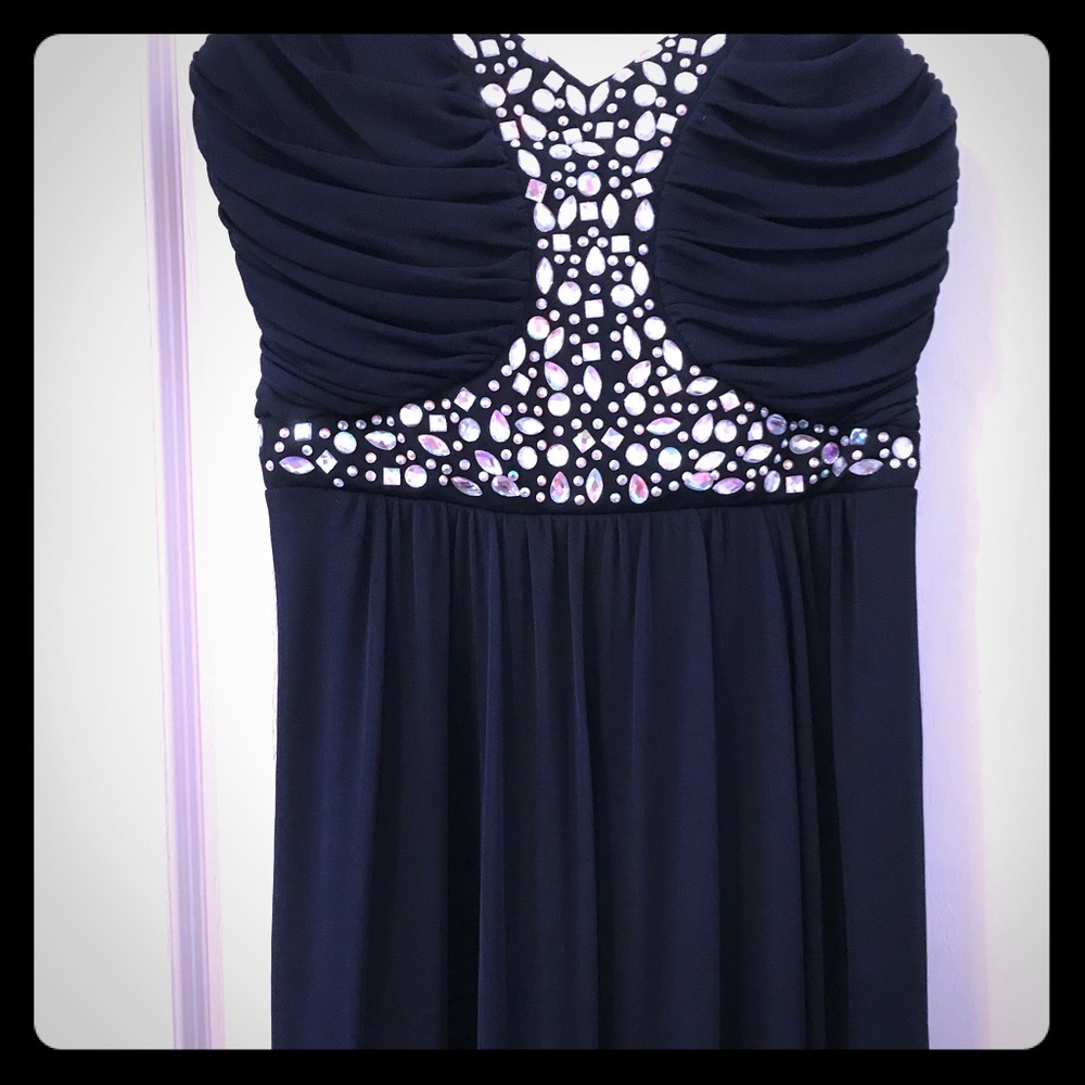 Navy blue prom dress
